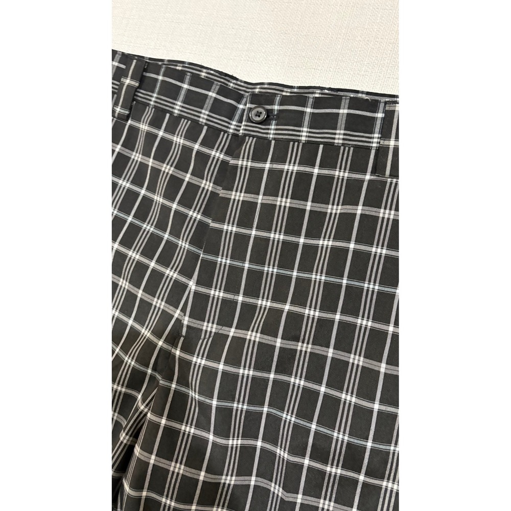 IZOD Golf Shorts Mens 38 Black White New PerformX Xtreme Function Plaid